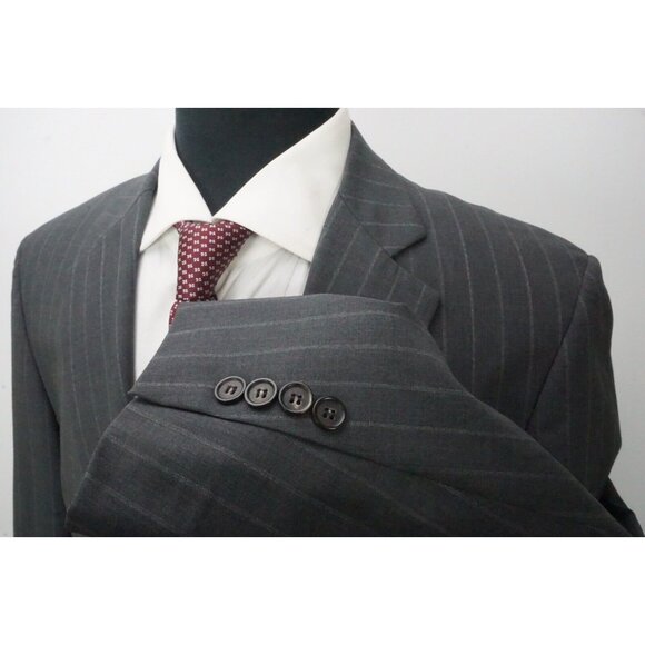 Brooks Brothers Madison Brookscool CURRENT Wool Blend Gray Striped 2 Pc Suit 40R - Picture 6 of 14